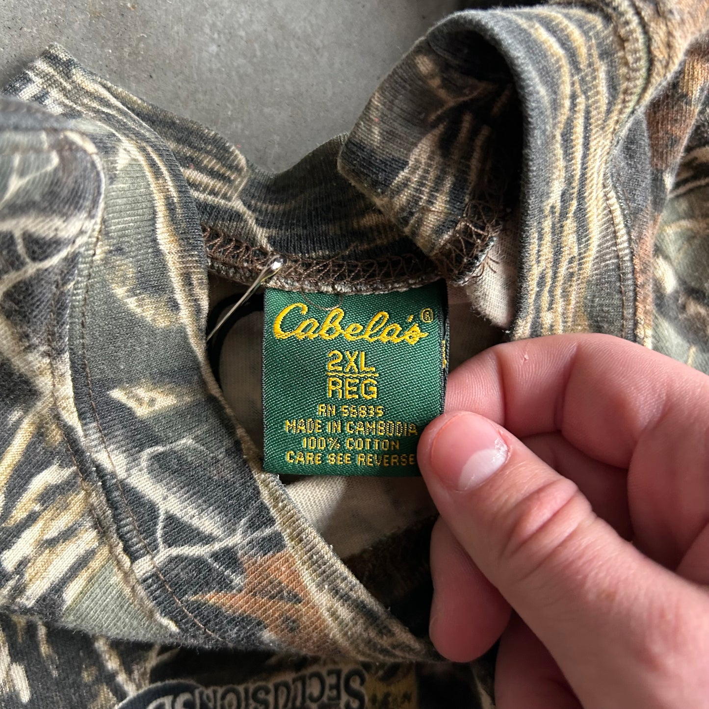 Cabela’s Seclusion 3D Camo Longsleeve Pocket Tee