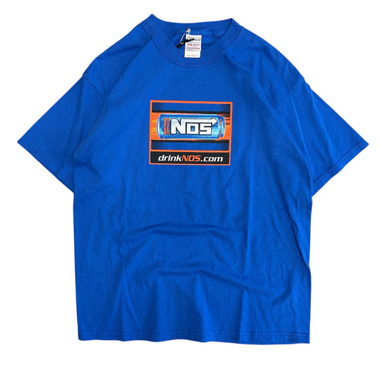 Y2K NOS Energy Drink Can “drinkNOS.com” Tee