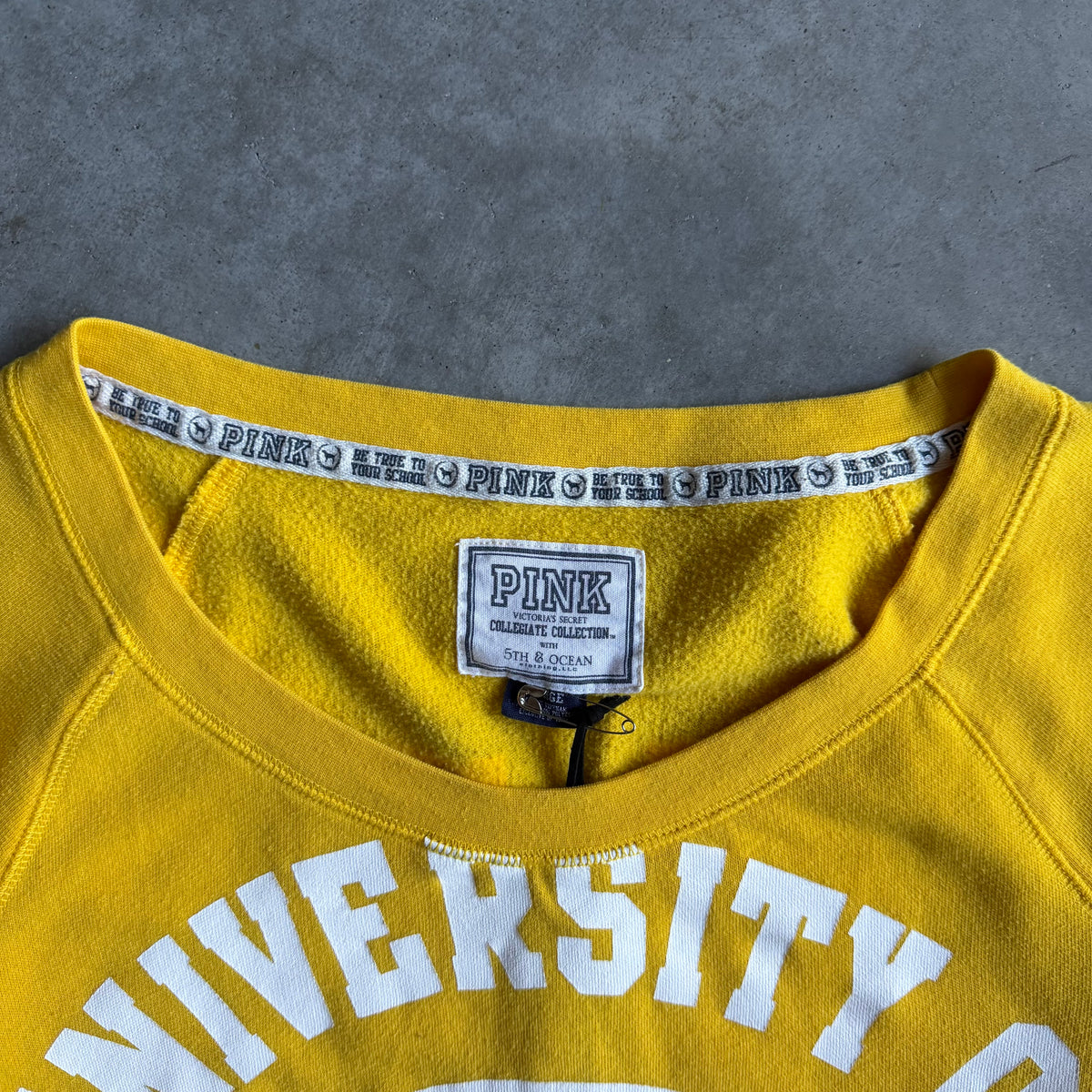 Women’s Victoria Secret Pink University of Iowa Yellow Crewneck