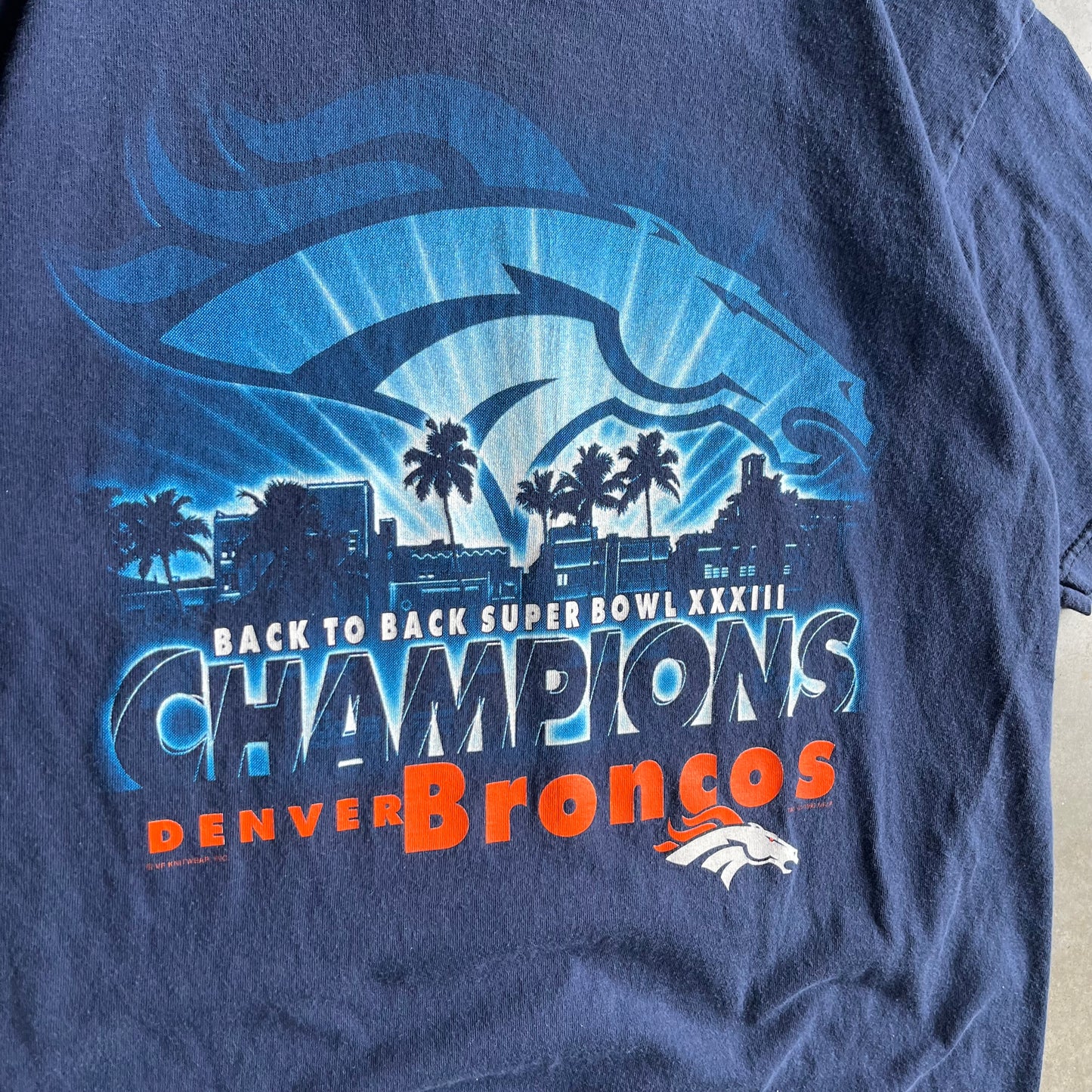 Vintage NFL Superbowl XXXIII Denver Broncos Champions Tee