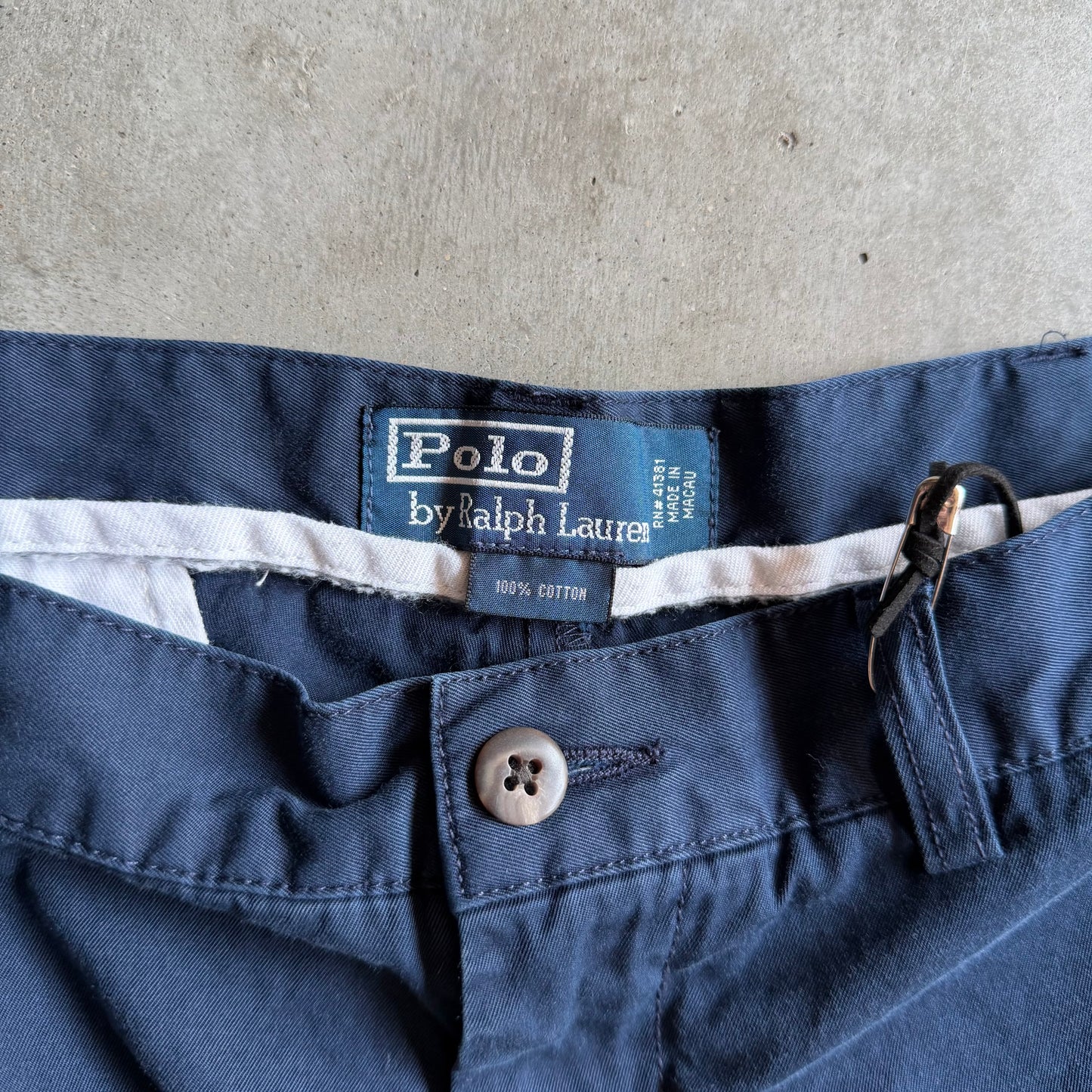 Vintage Polo Ralph Lauren Navy Blue Chino Shorts