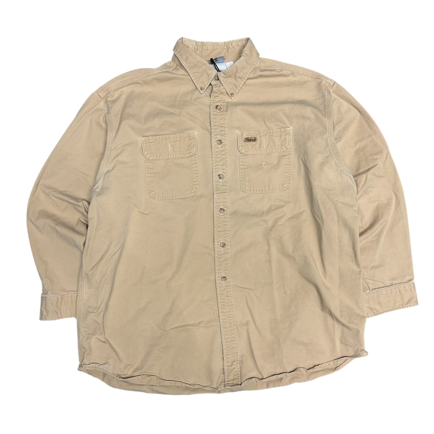 Vintage Carhartt Tan Button Up Chore Shirt