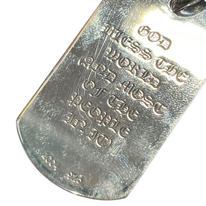 Chrome Hearts God Bless The World Dog Tag