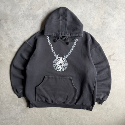 Vintage Y2K Disturbed Chain Graphic Hoodie