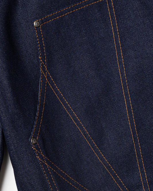 Brigade - Raw Denim Double Knee Shorts - Denim