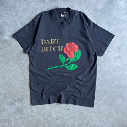 Vintage “Dart Bitch” Rose Graphic Darts Tee