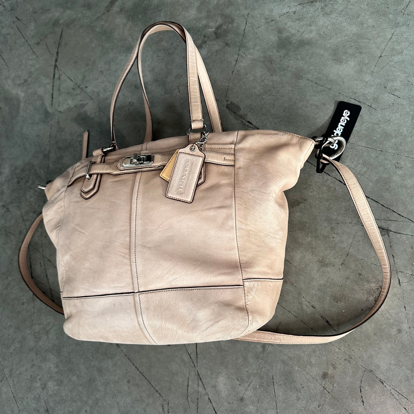 Coach Distressed Chelsea Jaden Bag In Beige