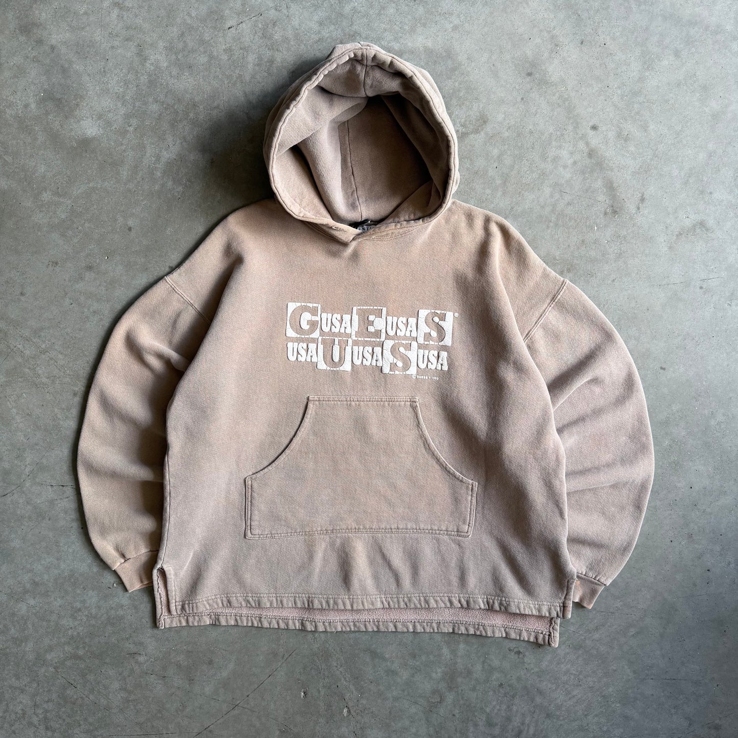 Vintage ‘93 Guess USA Checkered Logo Hoodie