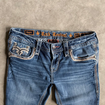 Women’s Y2K Rock Revival Kaylee Boot Cut Flair Jeans