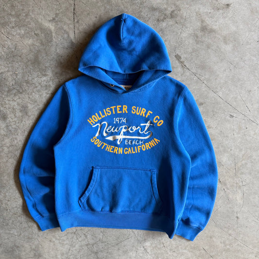 Y2K Hollister Newport Beach Embroidered Blue Hoodie