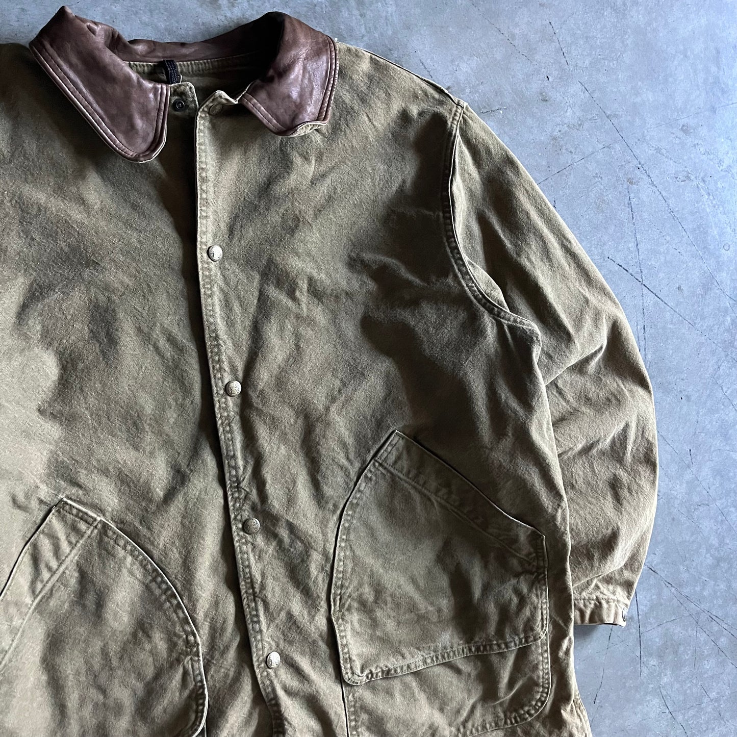 Vintage Woolrich Blanket Lined Olive Barn Coat