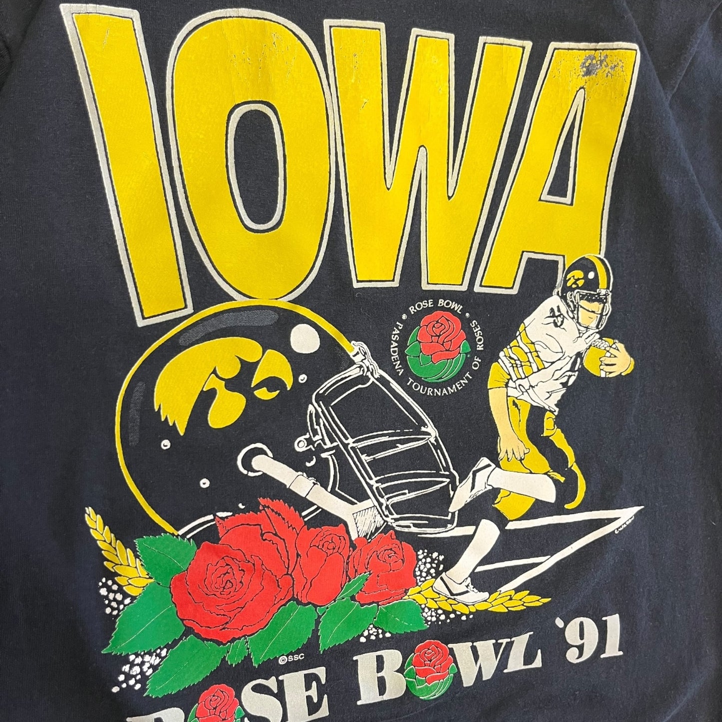 Vintage 1991 Iowa Hawkeyes Rose Bowl Tee