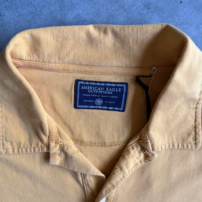 Y2K American Eagle Division 9 Gold Polo