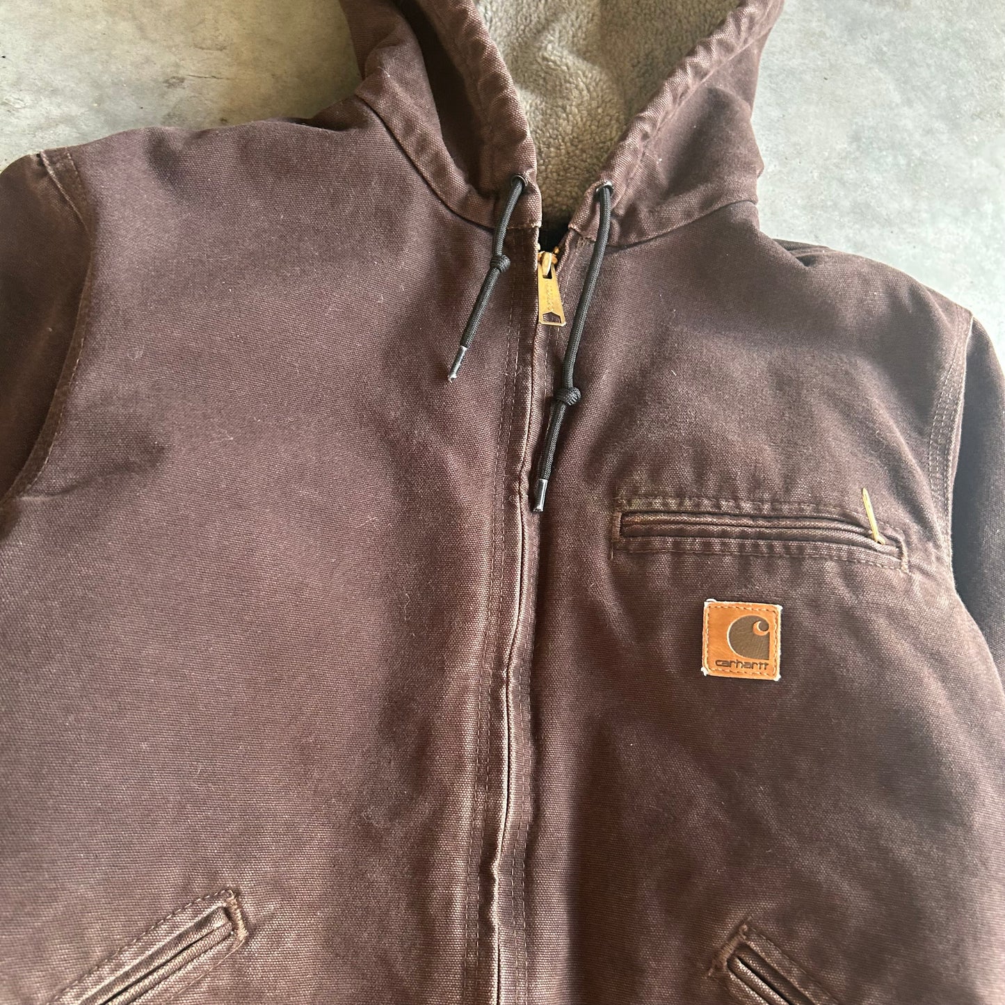 Carhartt ‘J141 DKB’ Fleece Lined Hooded Detroit Jacket