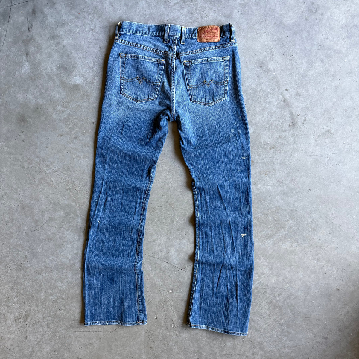Vintage Lucky Brand Paint Splatter Bootcut Blue Jeans