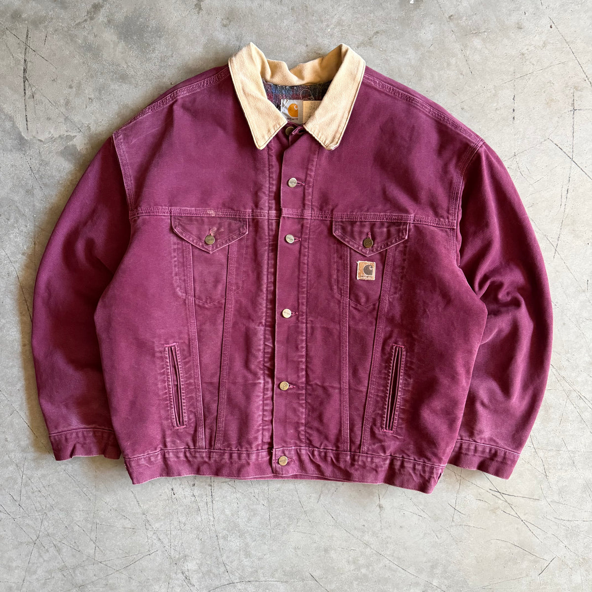 Vintage Carhartt ‘JB0946’ Ruby Suede Collar Trucker Jacket