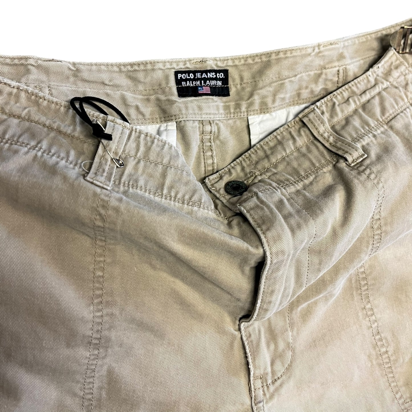 Y2K Polo Jeans Co Parachute Khaki Cargo Pants