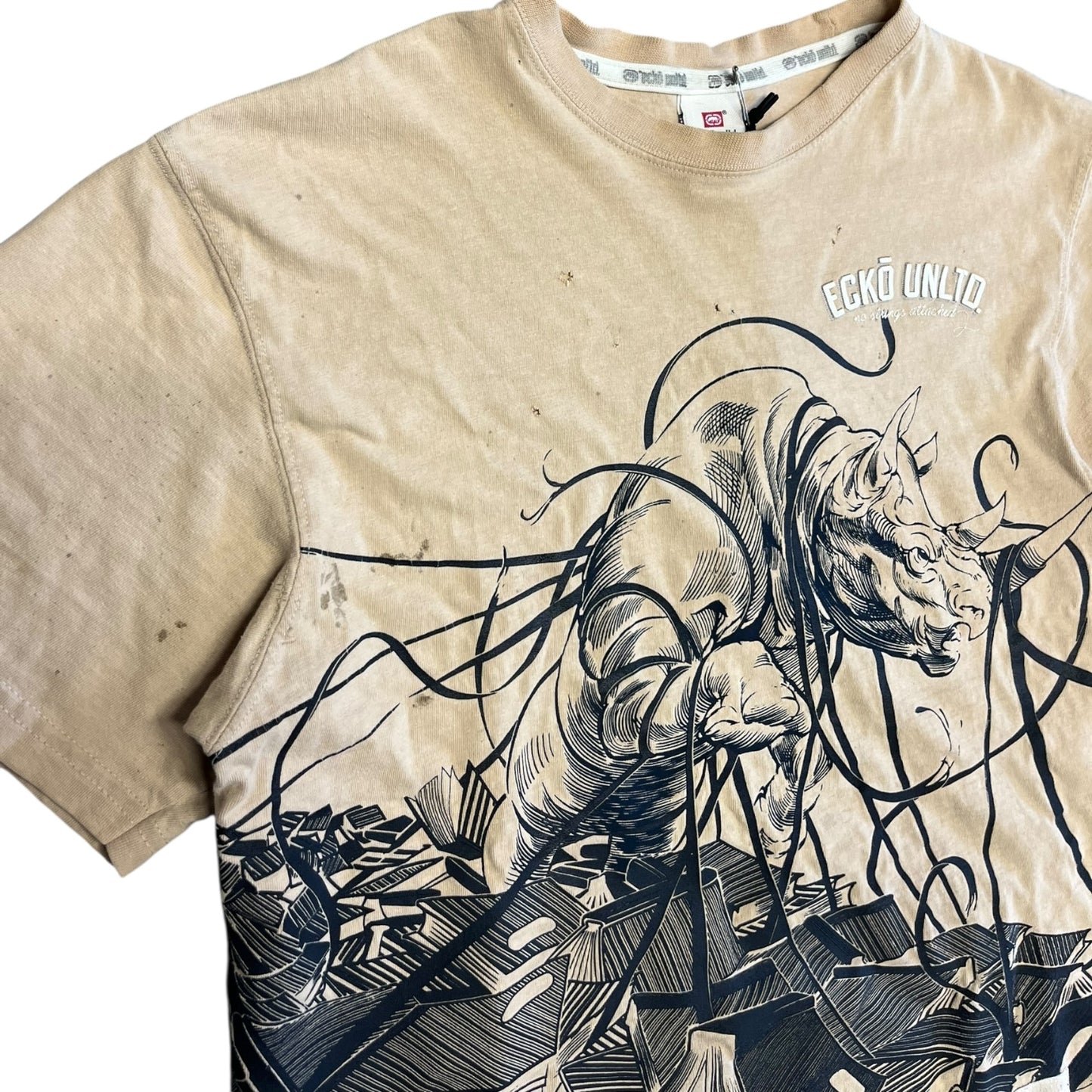 Y2K Ecko Unltd Rhino Big Print Tee