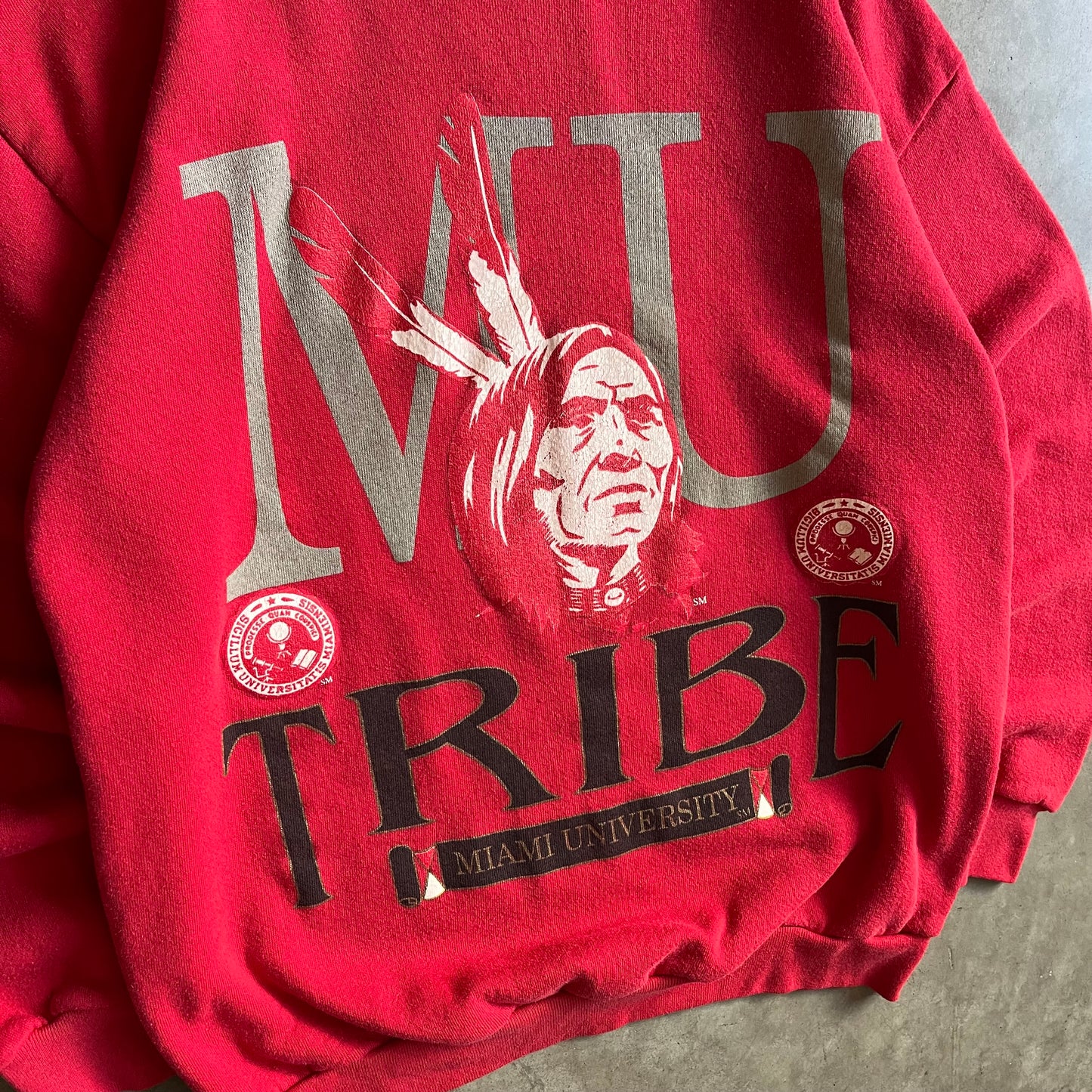 Vintage Miami University Ohio Tribe Crewneck Sweatshirt