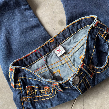 Women’s Y2K True Religion Low Rise Bootcut Contrast Stitching Jeans