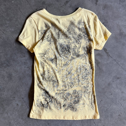 Y2K Vocal Yellow Tattoo Grunge Tee