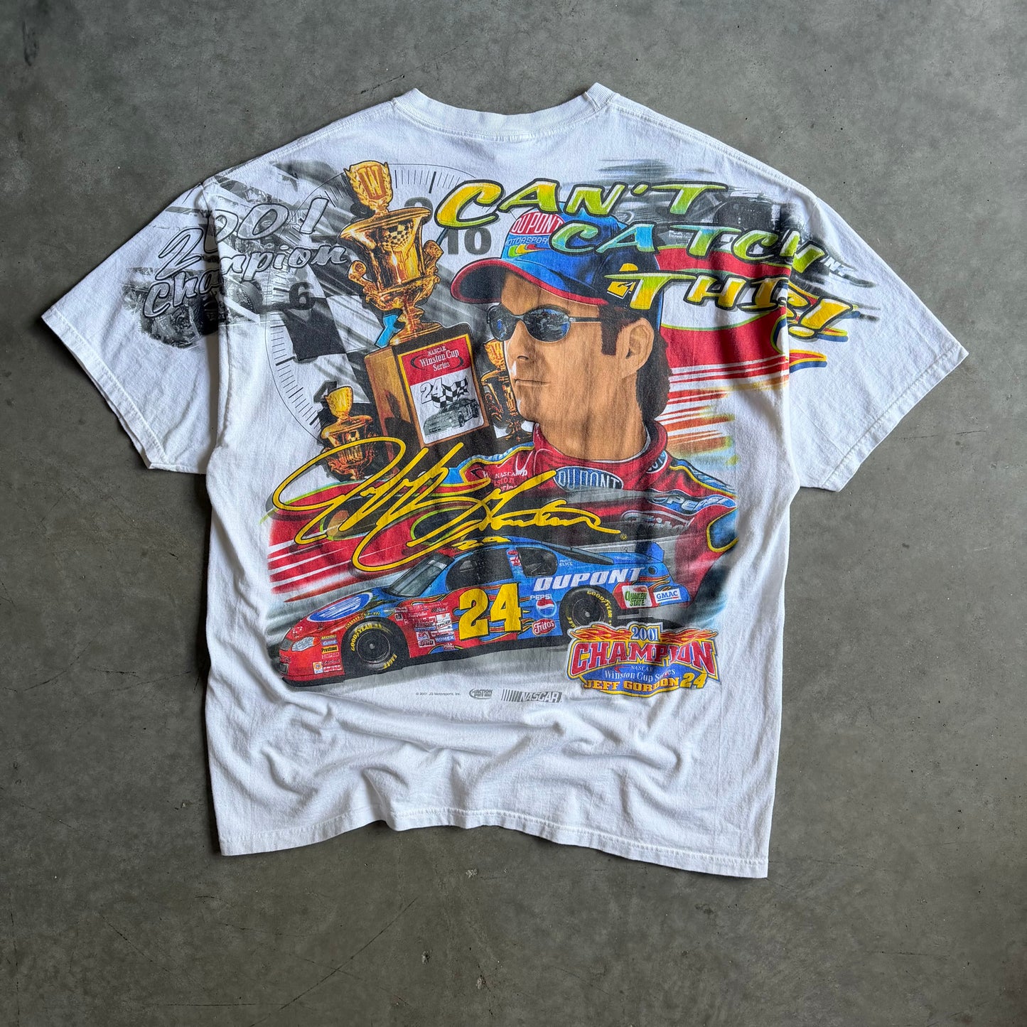 Vintage Jeff Gordon 2001 Winston Cup Champion AOP Tee