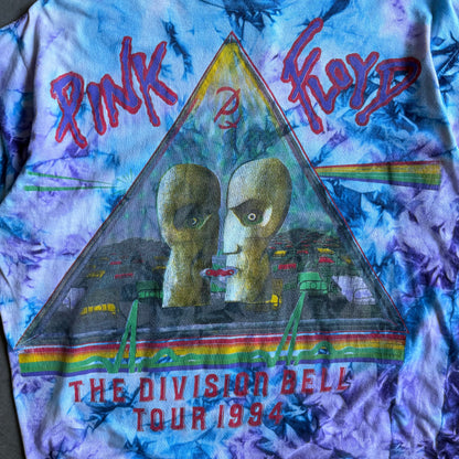 Vintage Pink Floyd The Division Bell Tie Dye Parking Lot Boot T Shirt