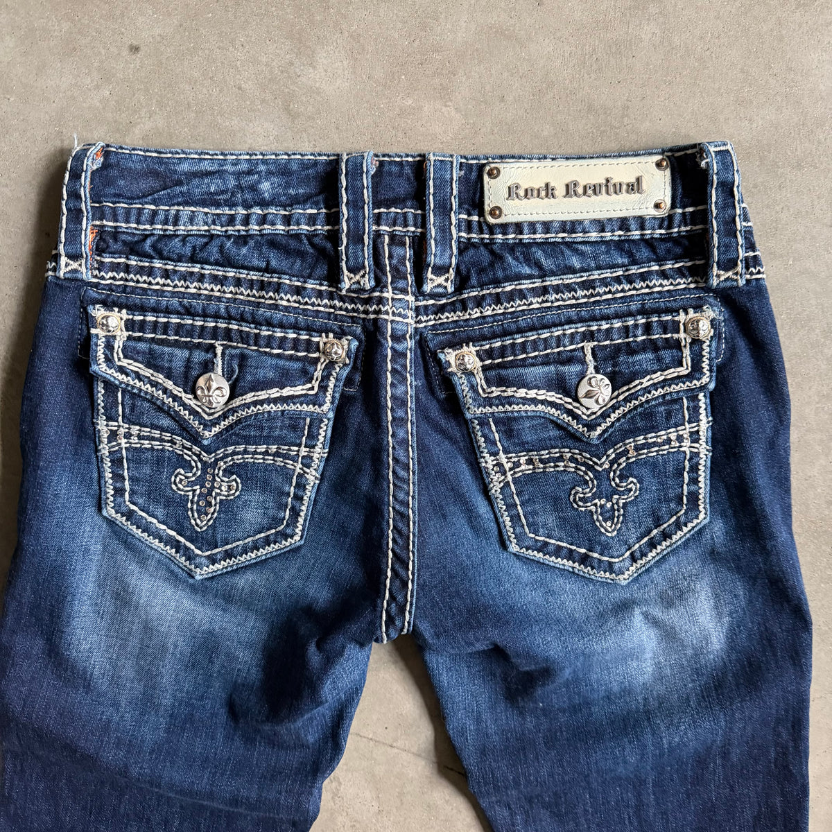 Women’s Rock Revival Shelly Boot Cut Flair Jeans Dark Wash