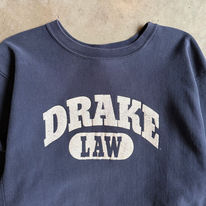 Vintage Champion Reverse Weave Drake Law Spell-Out Sweatshirt