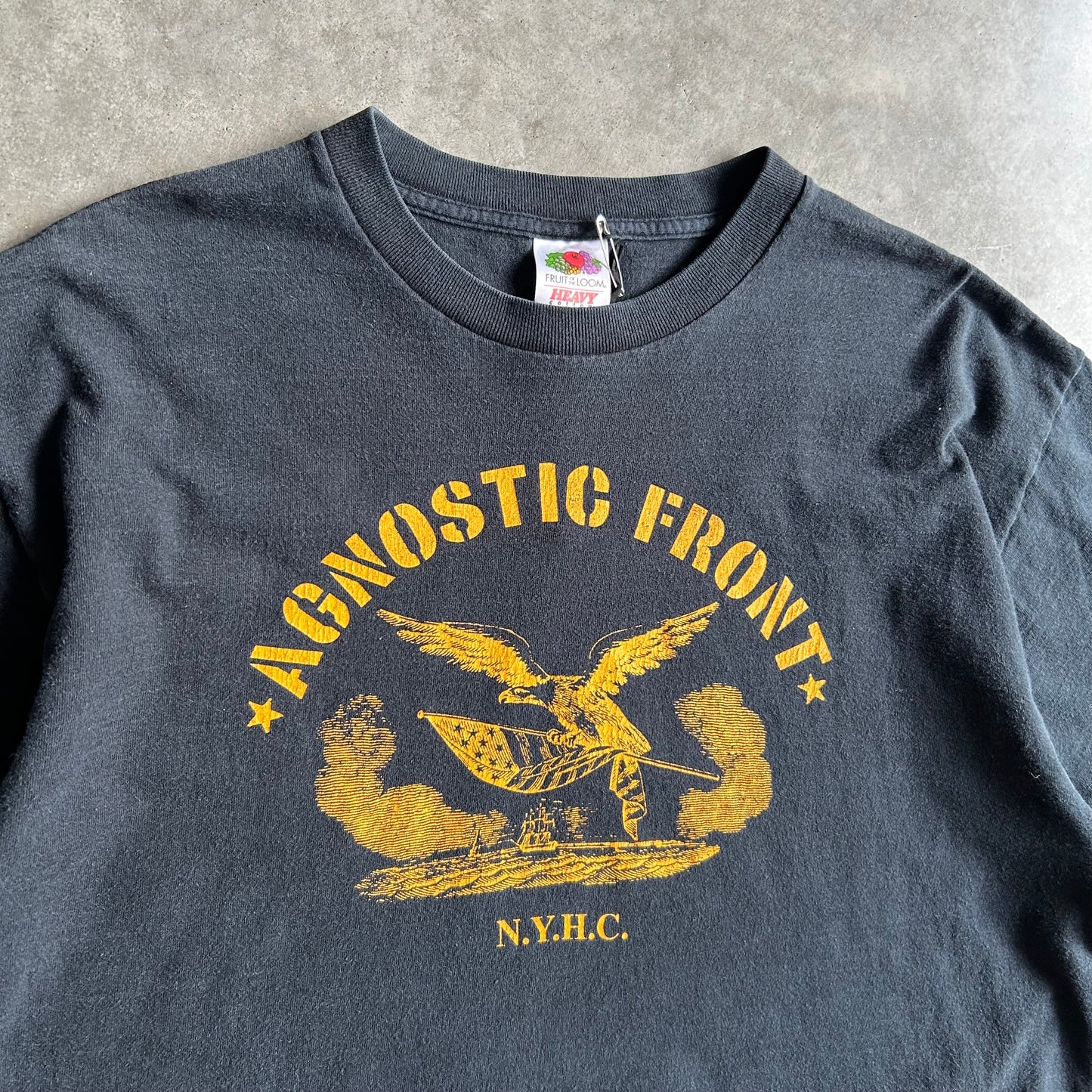 Vintage Agnostic Front NYHC Band Eagle & Flag Tee