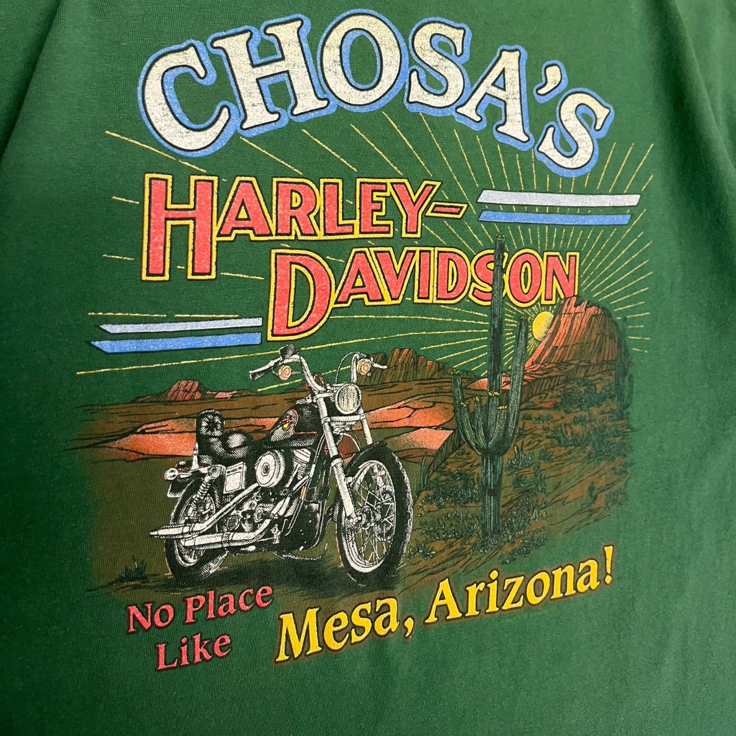 Vintage V Twin Chosa’s Harley Davidson Green Tee