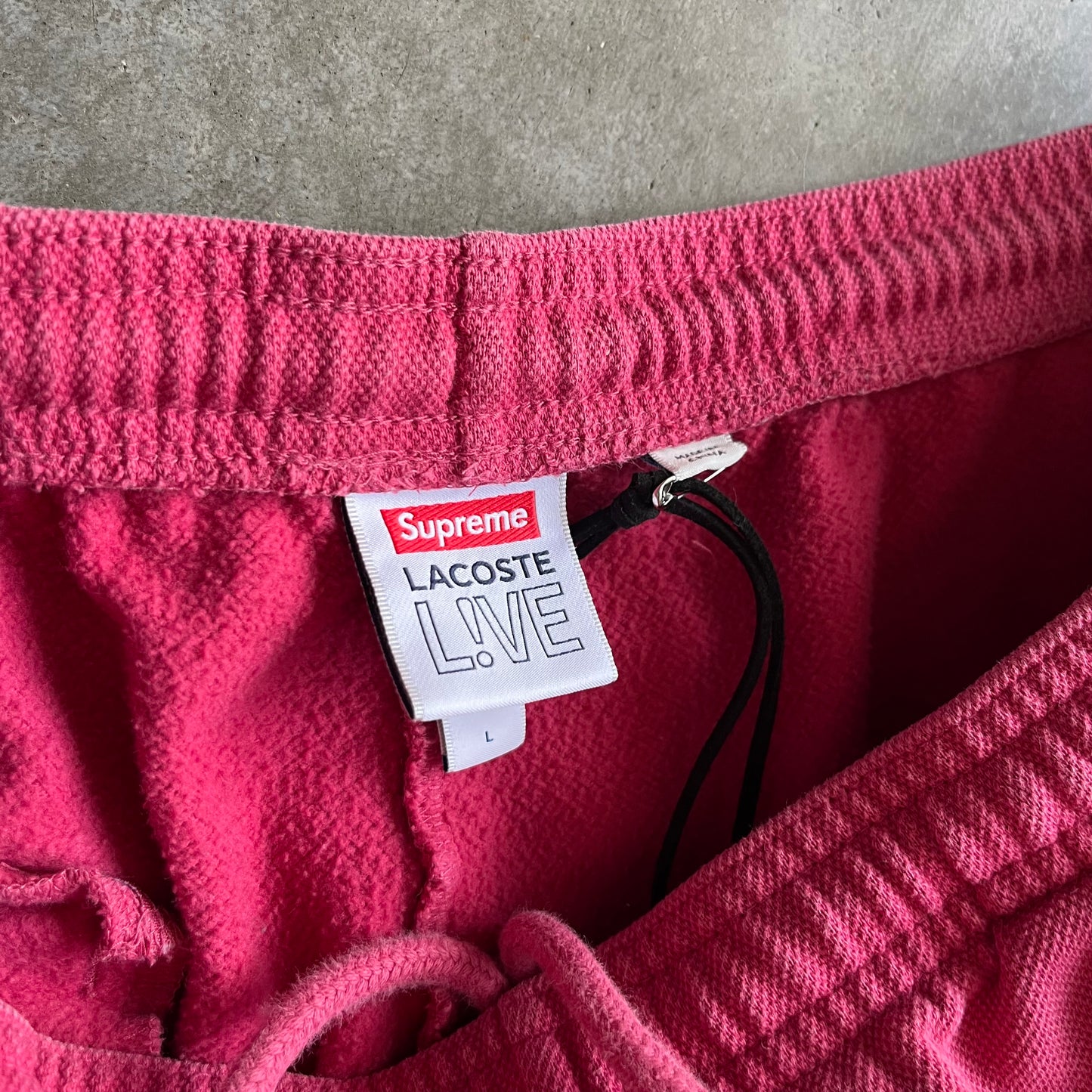 Supreme Lacoste FW19 Pique Pants - Pink