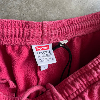 Supreme Lacoste FW19 Pique Pants - Pink