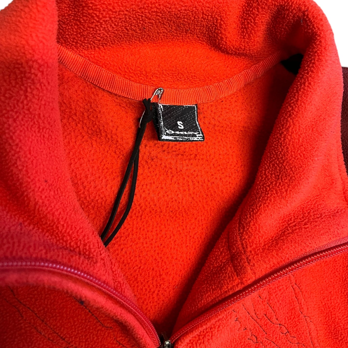 Y2K Oakley Orange/Burgundy Fleece Jacket