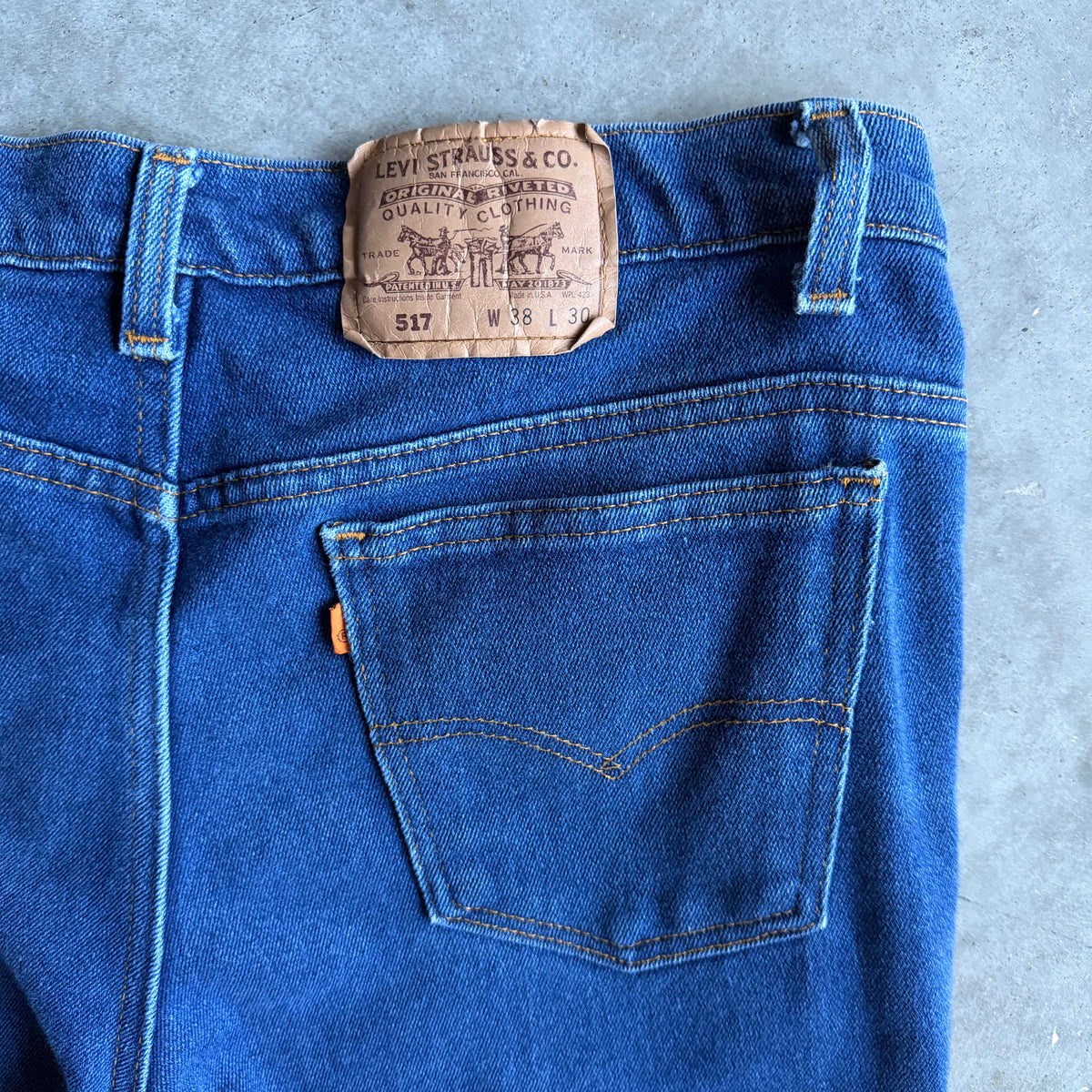 Vintage Orange Tab Levi 517 Dark Denim Jeans
