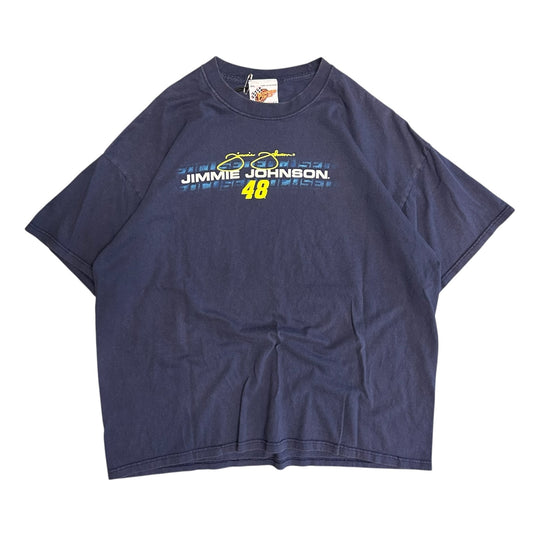 Y2K Jimmie Johnson Spell out And Signature Tee