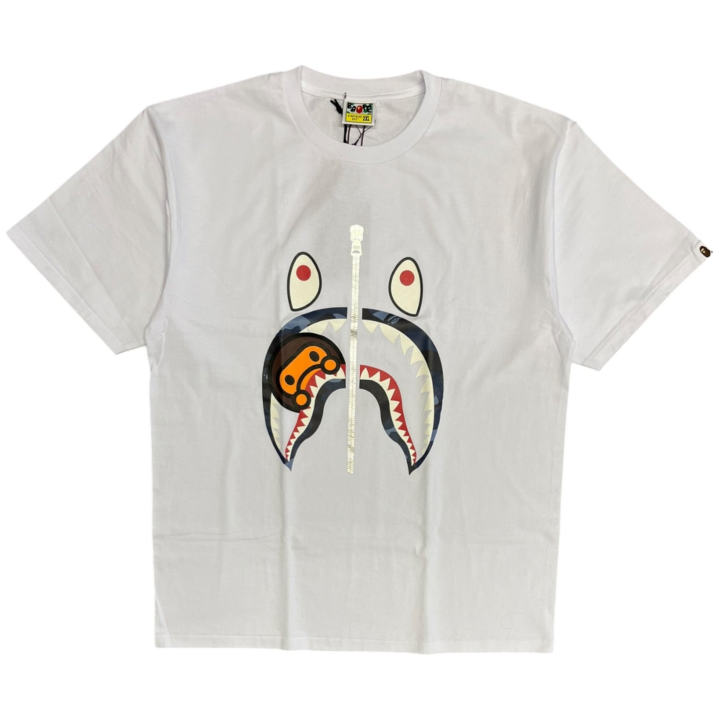 A Bathing Ape Navy Shark Face T Shirt