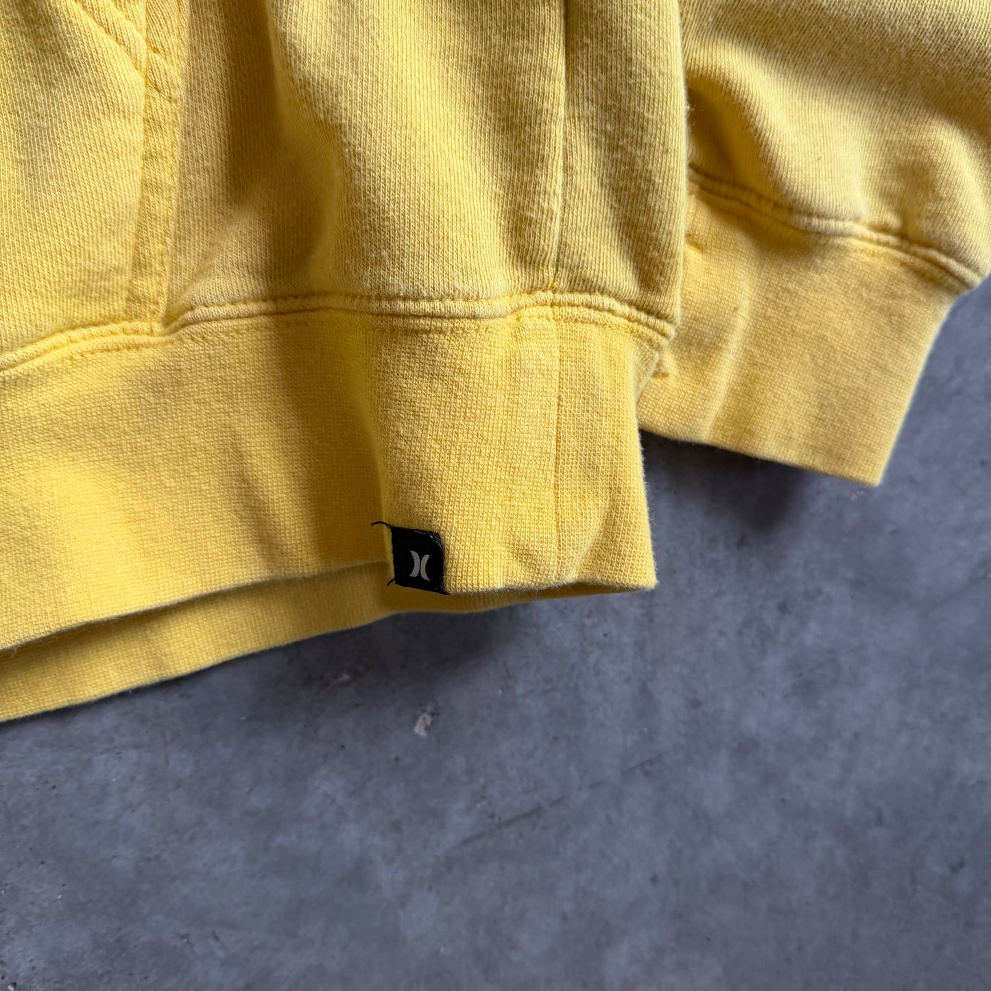 Y2K Hurley Yellow Spellout Zip Up
