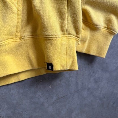 Y2K Hurley Yellow Spellout Zip Up