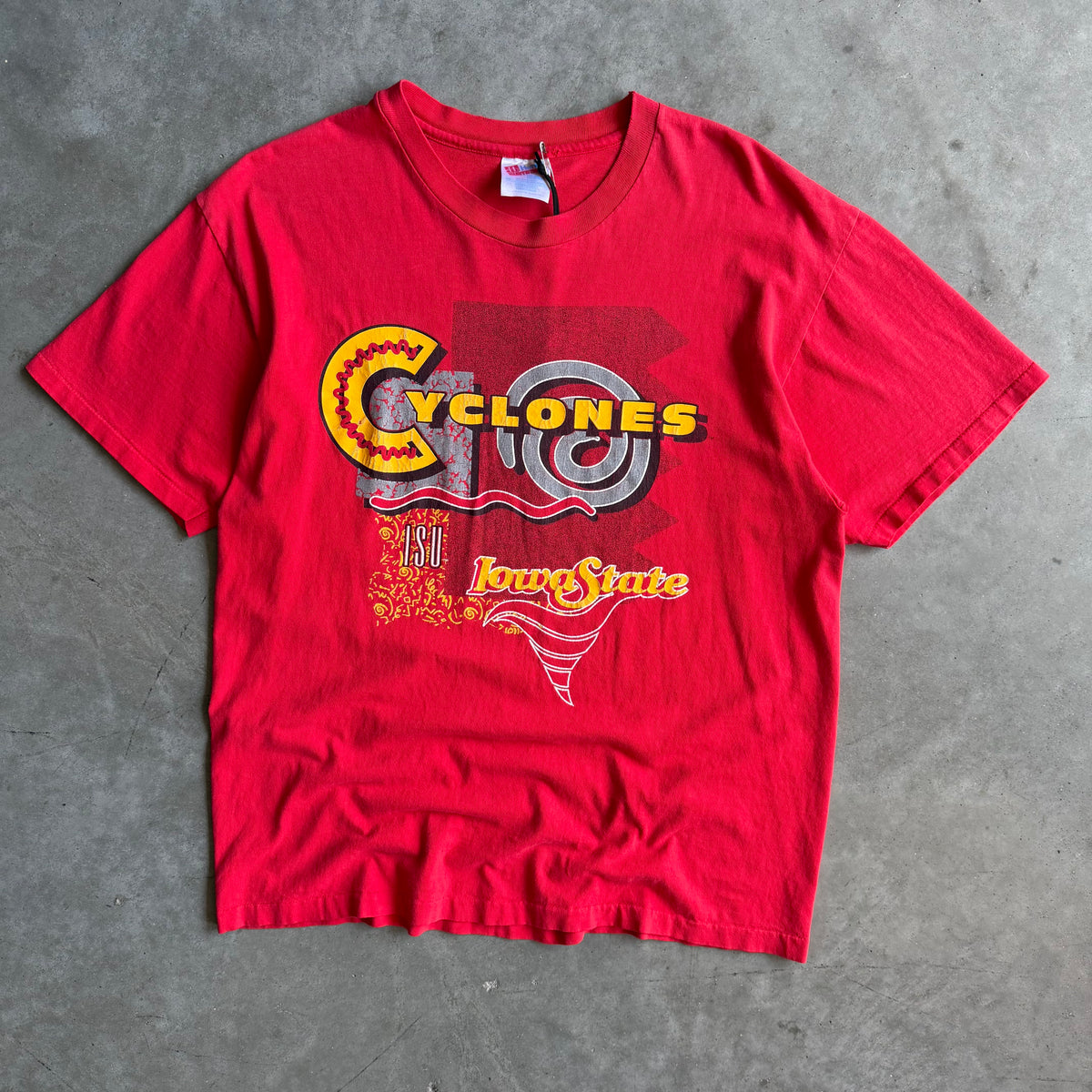 Vintage Iowa State Cyclones Abstract Art Tee
