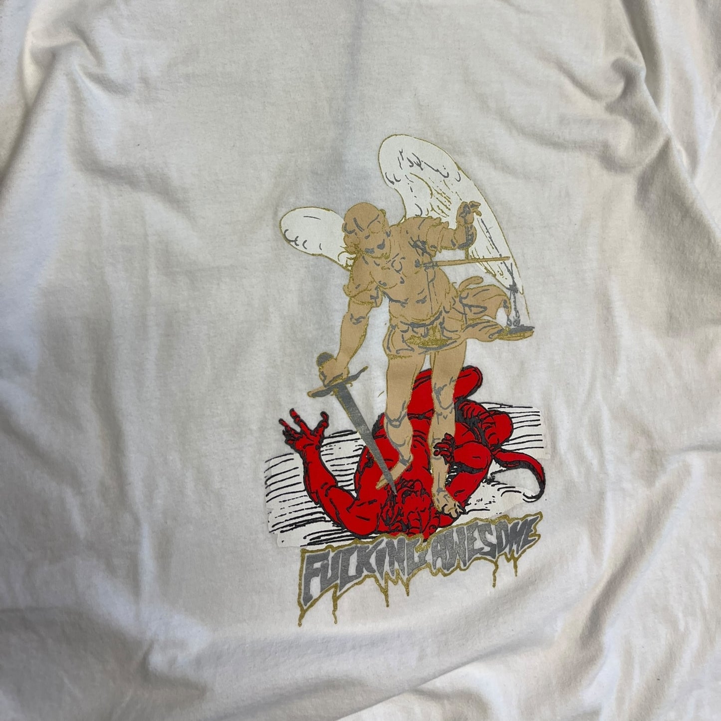 Y2K Fucking Awesome Saint Gabriel Versus The Devil Tee