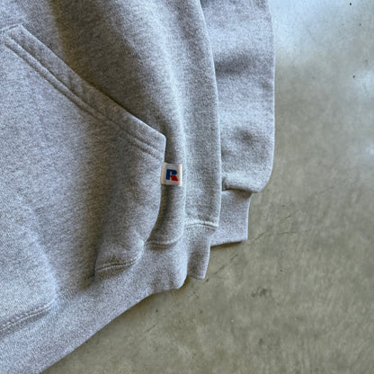 Vintage Russell Athletic UNI Panthers Spell-Out Gray Hoodie