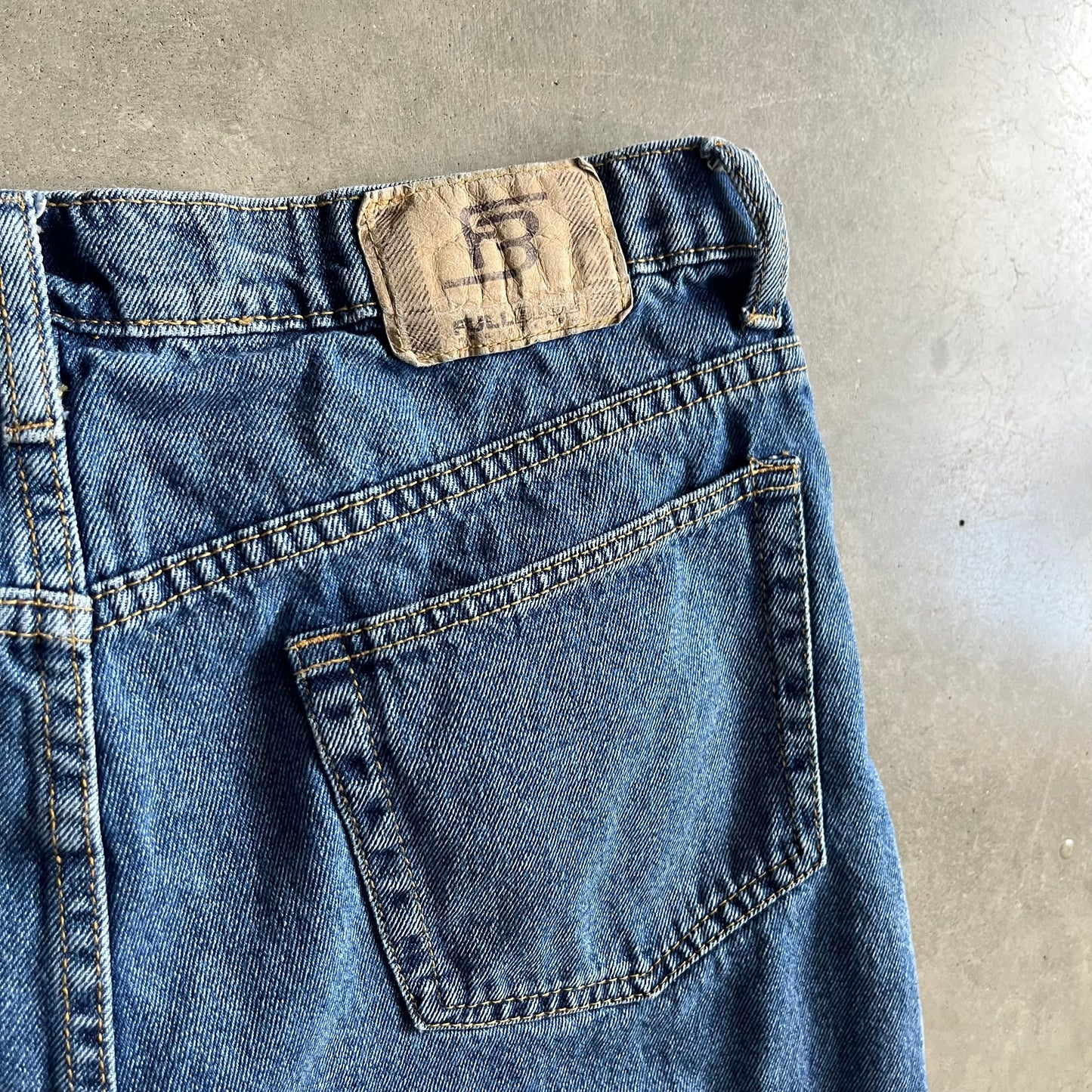 Y2K Full Blue Brand Indigo Jort