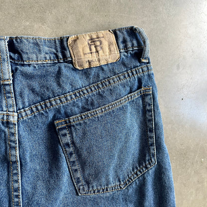 Y2K Full Blue Brand Indigo Jort