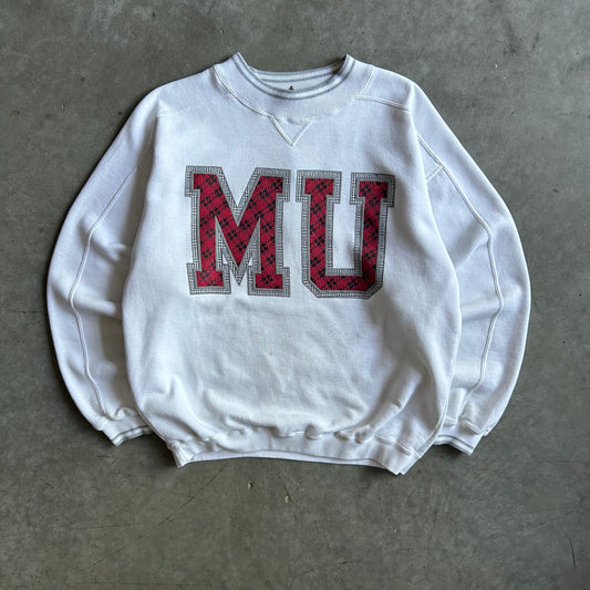 Vintage Top Sports Marquette “MU” Pattern Sweatshirt