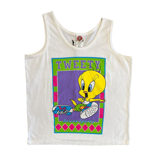 Vintage Looney Tunes Tweety Action Sports Tank Top