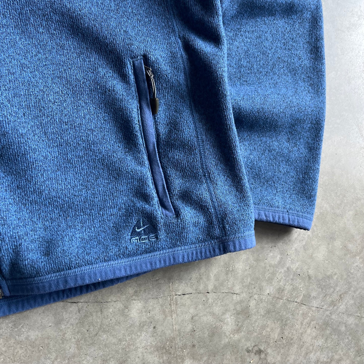 Vintage Nike ACG Blue Full-Zip Mid-Layer Fleece