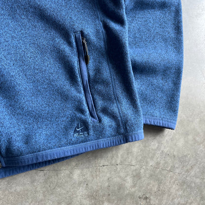 Vintage Nike ACG Blue Full-Zip Mid-Layer Fleece