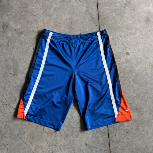 90s Nike Blue/Orange Shiny Basketball Shorts
