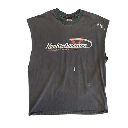 Y2K Harley Davidson House Of Harleys Cut Off Tee